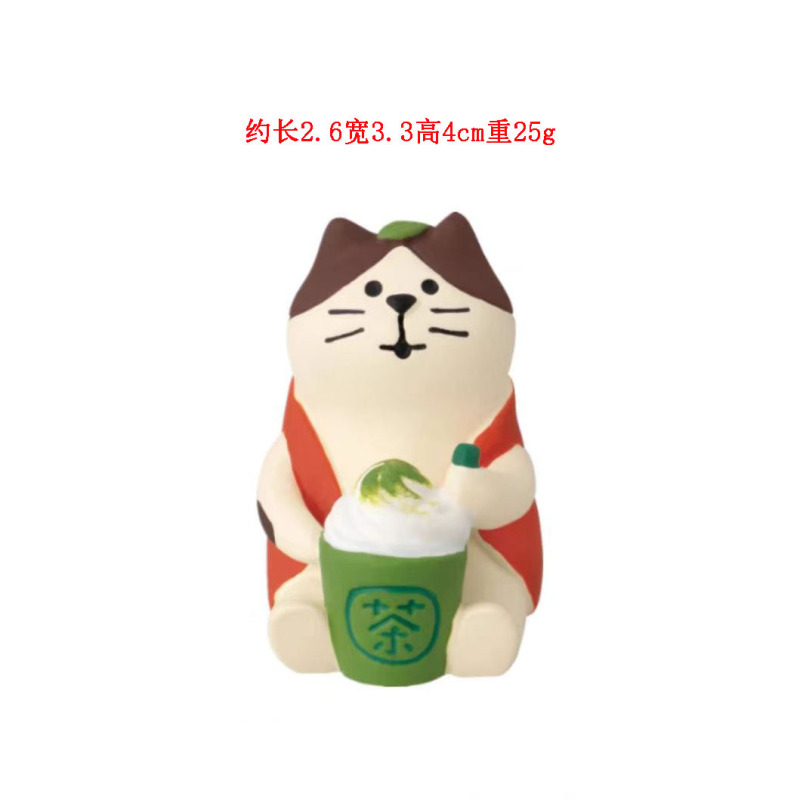 日式猫工艺品摆件 ZAKKA潮玩手办盲盒配件面包店装饰礼品树脂摆件|undefined