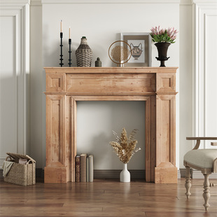 French Style Internet Celebrity Fireplace Decorative Cabinet Finished Vintage Old American Style Fireplace Simulation Villa Ins Wind Mantel