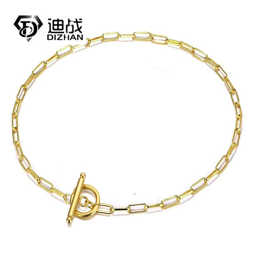 Хип-хоп ювелирные изделия простой костюм из нержавеющей стали клип цепи otclasp застежка омара ножной браслет ожерелье браслет костюм