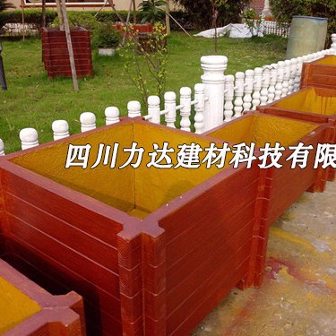 凉山公园景观花箱绿化带隔断轻质混凝土仿木组合树围成品景观装饰