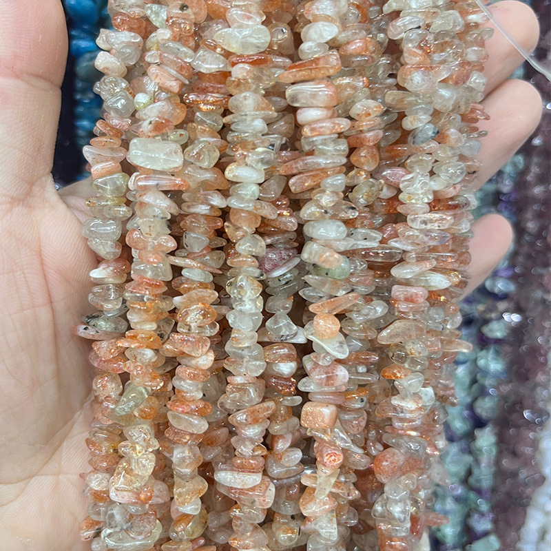 Natural golden sunstone strand, approximately 80cm