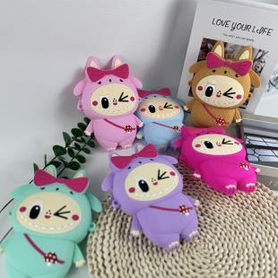 Summer New Style Girls' Decompression Silicone Bag Outdoor Cartoon Crossbody Bag Children's Portable Small Bag Macaron Color Series