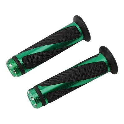 Rubber Throttle Grips, Handlebar – Motorcycle Handle Cover - green