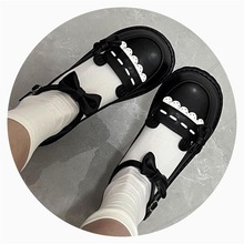 英伦风lolita鞋子蝴蝶结圆头日系玛丽珍洛丽塔平底女鞋复古jk单鞋