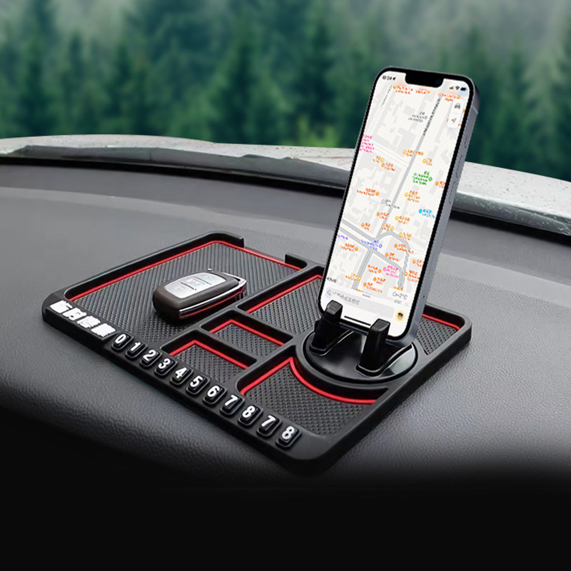 Car Anti-slip Mat For Mobile Phone,Car Storage Mat,360-degree Rotating Navigator Bracket,Dashboard Mat,Automotive Supplies