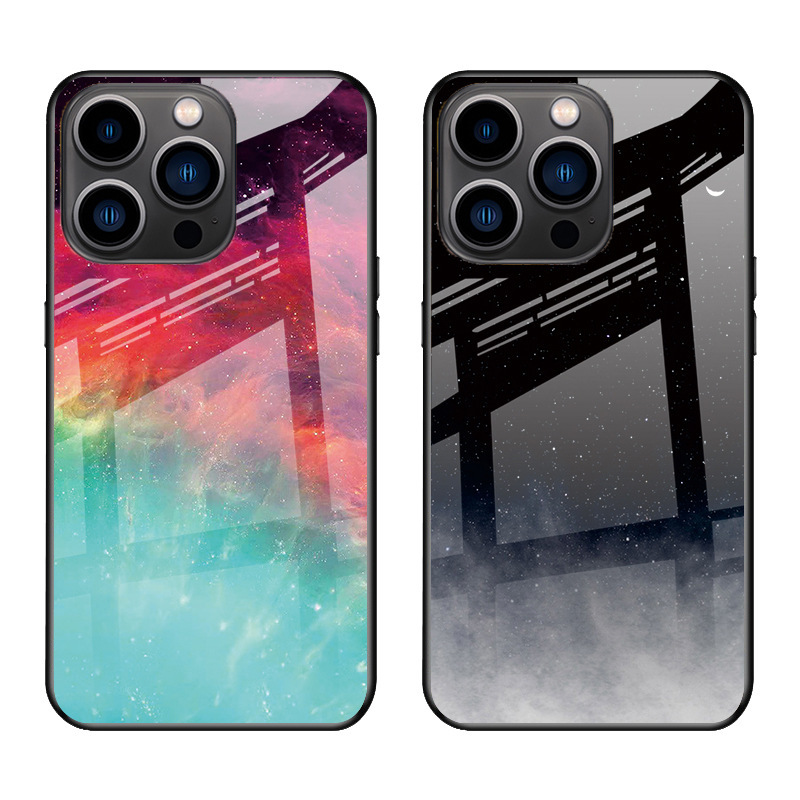 Aplicable Apple 16 mármol 11 vidrio para teléfono móvil iPhone13ProMax Star 14 funda protectora 15PRO