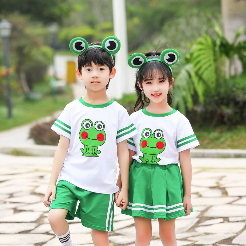 Children's Day Cartoon Performance Costume Summer Little Frog Clothes suit Primary School Campus Children's Performance Costume Tide Children's Day Cartoon Performance Costume Summer Little Frog Clothes suit Primary School Campus Children's Performance Costume Tide