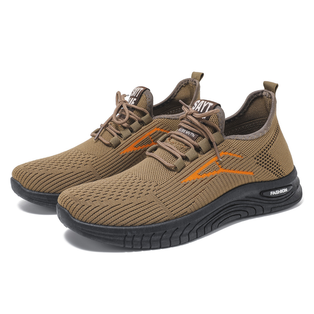 Zapatos de hombre personalizados primavera y otoño nueva tendencia transfronteriza universal zapatos deportivos ociosos zapatos de tejido volador zapatos fabricantes de zapatos de procesamiento de comercio exterior