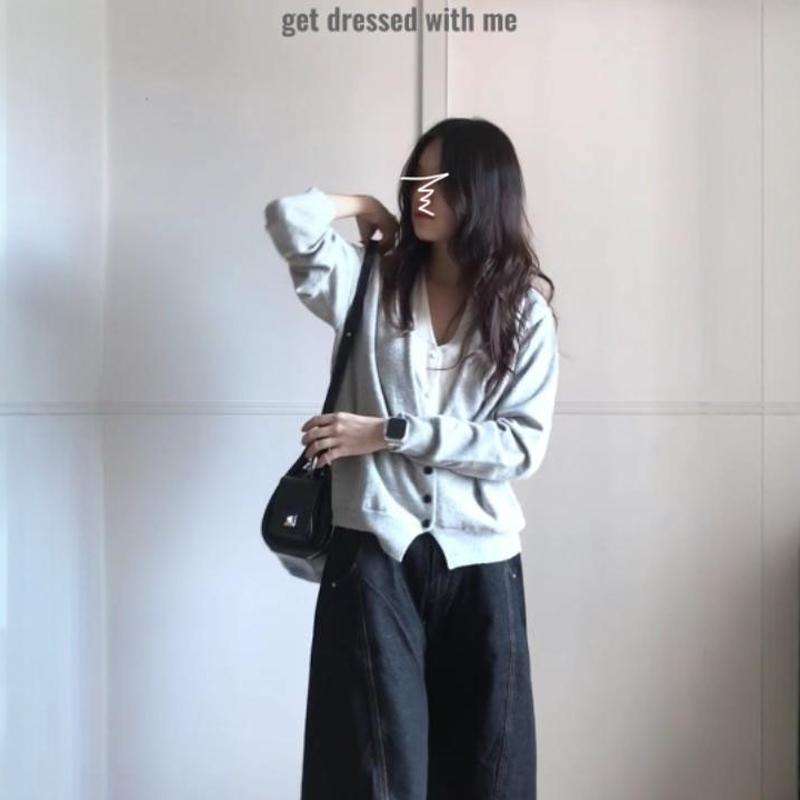 蜜妃儿复古撞色v领假两件针织衫外套女秋冬修身感时尚上衣潮|undefined