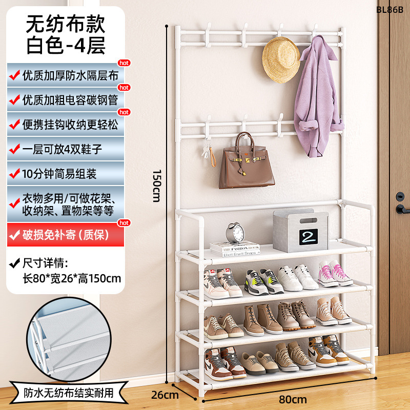 Izzens estante multicapa simple estante de zapatos doméstico dormitorio estante de almacenamiento estante de zapatos puerta de una pieza al por mayor