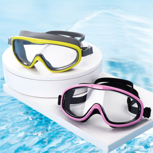 Swimming goggles men and women adult comfortable double goggles with large frame multi-color optional diving swimming eye protection swimming equipment