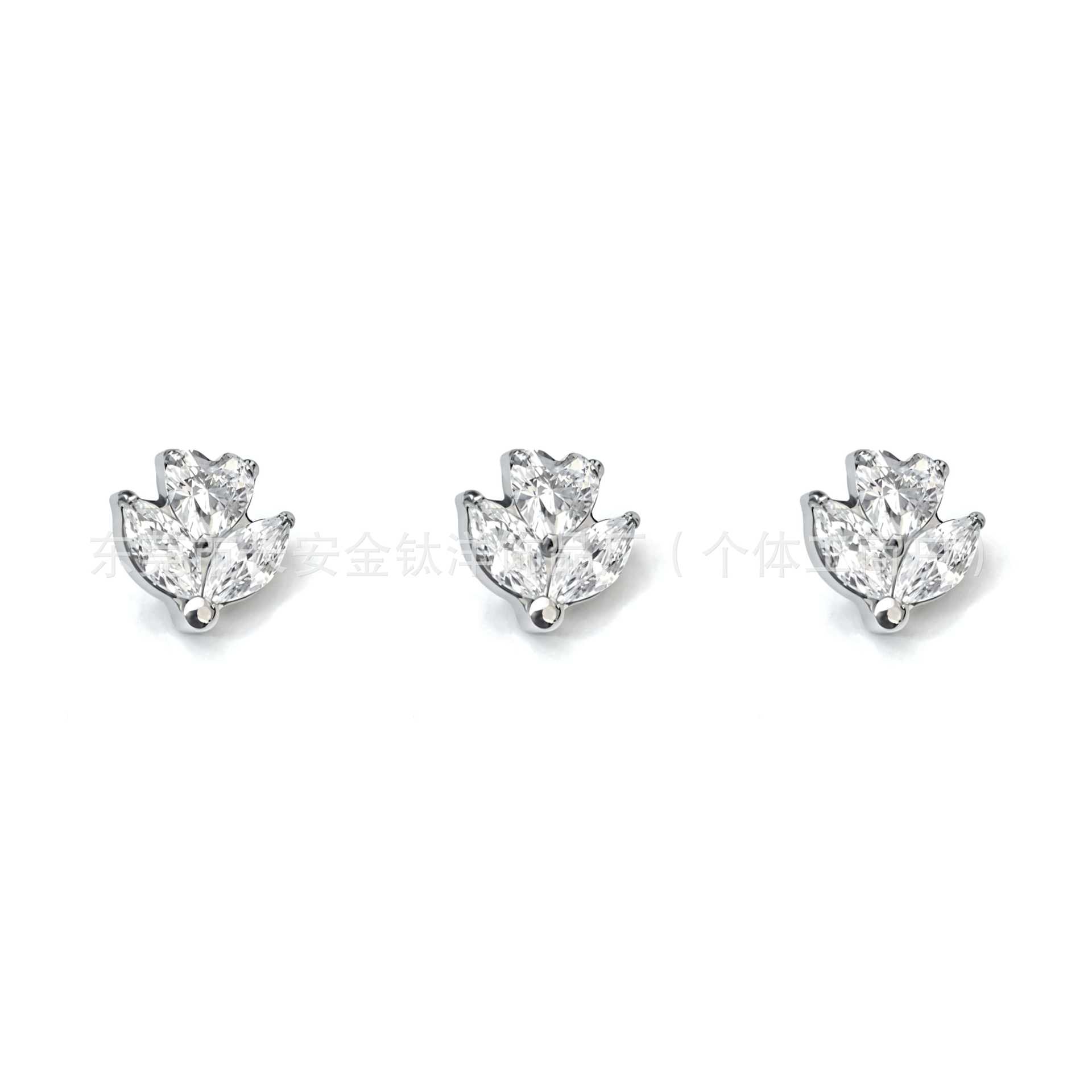 Labret piercing jewelry detail image