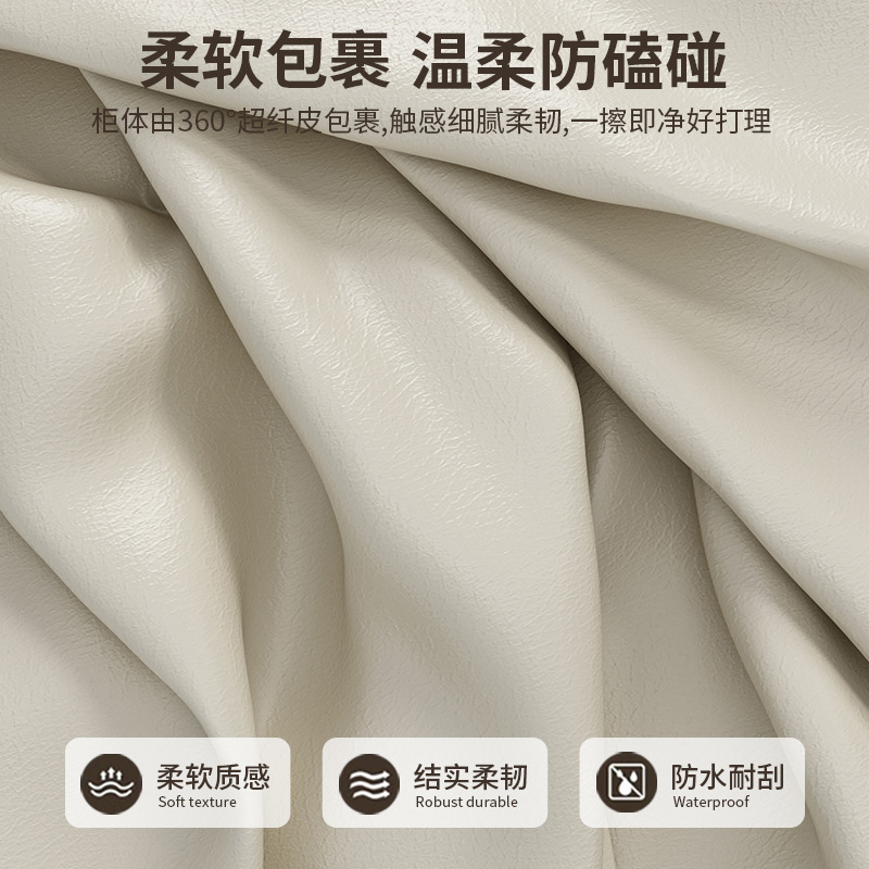 Mesita de noche dormitorio multifuncional luz lujo madera maciza cajón creativo mesita de noche estilo crema almacenamiento pequeño gabinete