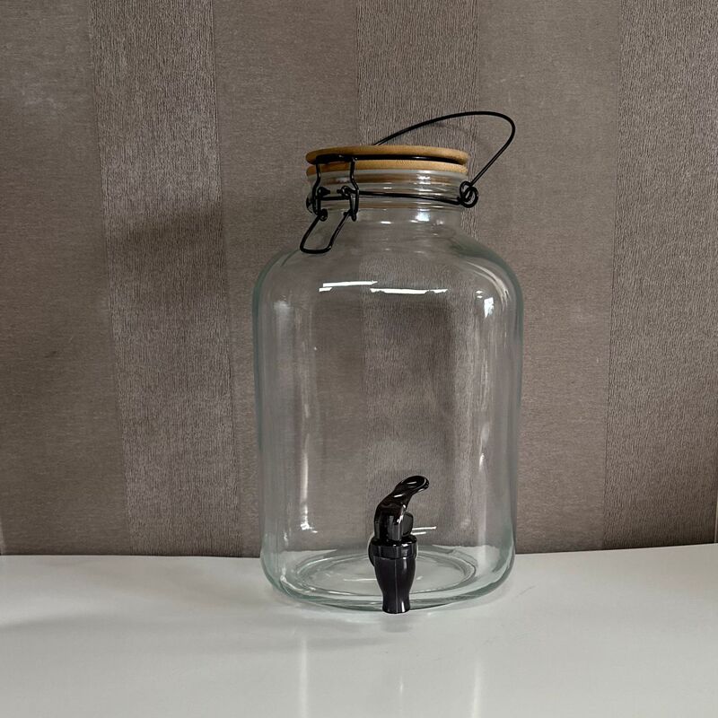 Cross-Border Glass Brewing Jars, Juice Containers, Cola Buckets, Glass Jars with Taps, Stylish Glass Bottles, Wine Brewing Bottles