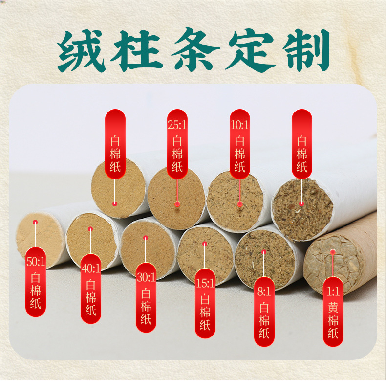 Five Year Aged Mugwort Moxa Rolls 1.8cm x 20cm for Moxibustion Body Warming specifications