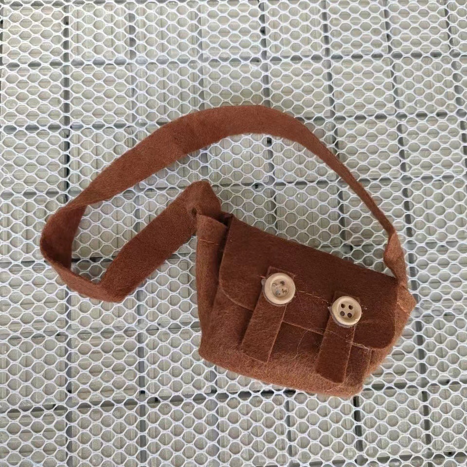 Doll Clothes Doll Plush Toy Cardigan Strap Pants Children's Cotton Accessories Hot Toy Satchel Bag