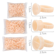 批發嫁接睫毛輔助工具滴膠水硅膠戒指杯 紋繡色料杯 100/包