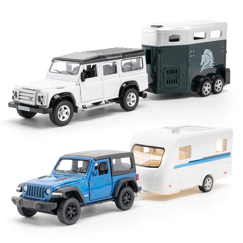 (boxed) simulation 1: 36 alloy guard Range Rover F150 trailer trailer model toy wholesale generation