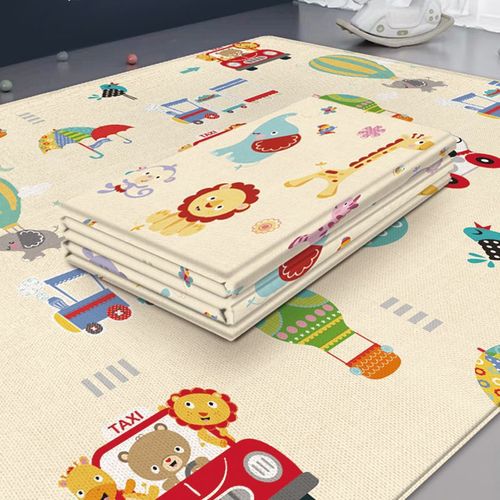 Children's indoor waterproof and non-slip baby crawling mat Hua baby double-sided foldable crawling mat drop shipping