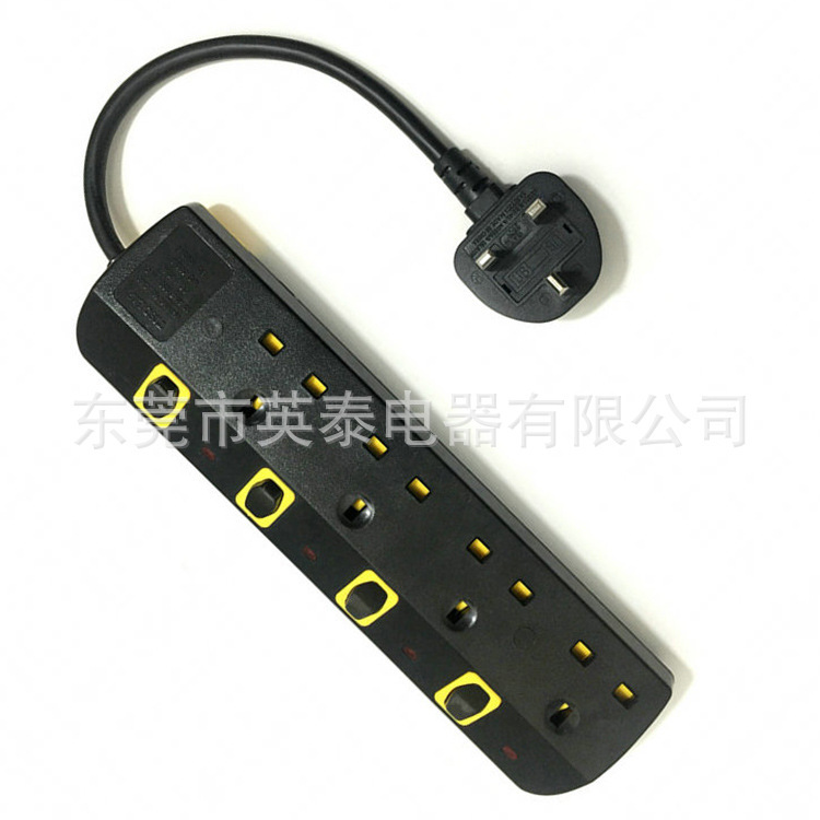 中东沙特排插 PC材质防雷排插 有认证 三位 四位 五位 六位