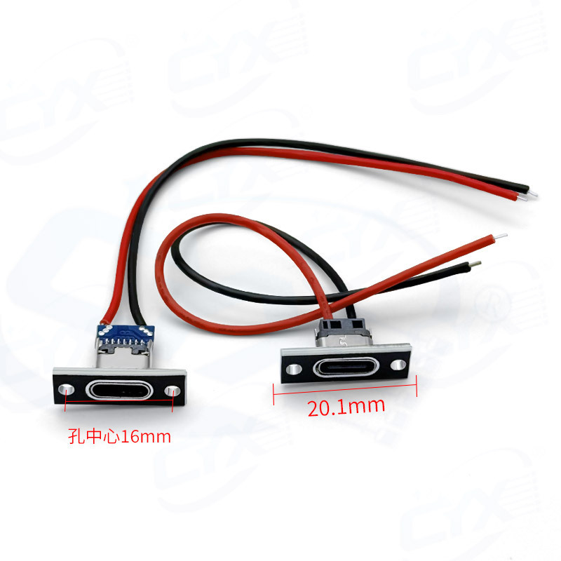 固定プレートとケーブル付き Type-c メスソケット USB 高速充電 c ポート小型家電 DIY 改造修理充電ソケットコネクタ|undefined
