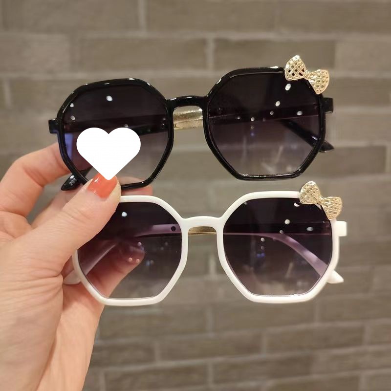 Cute Bow Knot Pc Oval Frame Clips Women's Sunglasses display picture 1