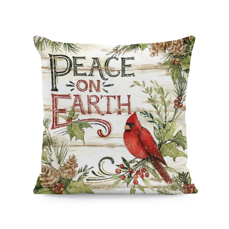 Venta caliente transfronteriza elementos de Navidad funda de almohada ambiente para el hogar sofá de decoración jardín patio festivo funda de cojín image 22