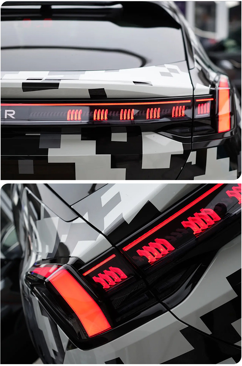 Suitable for Zeekr 001/X blackened headlight protective film TPU Black Warrior taillight daytime running light film color change film transparent