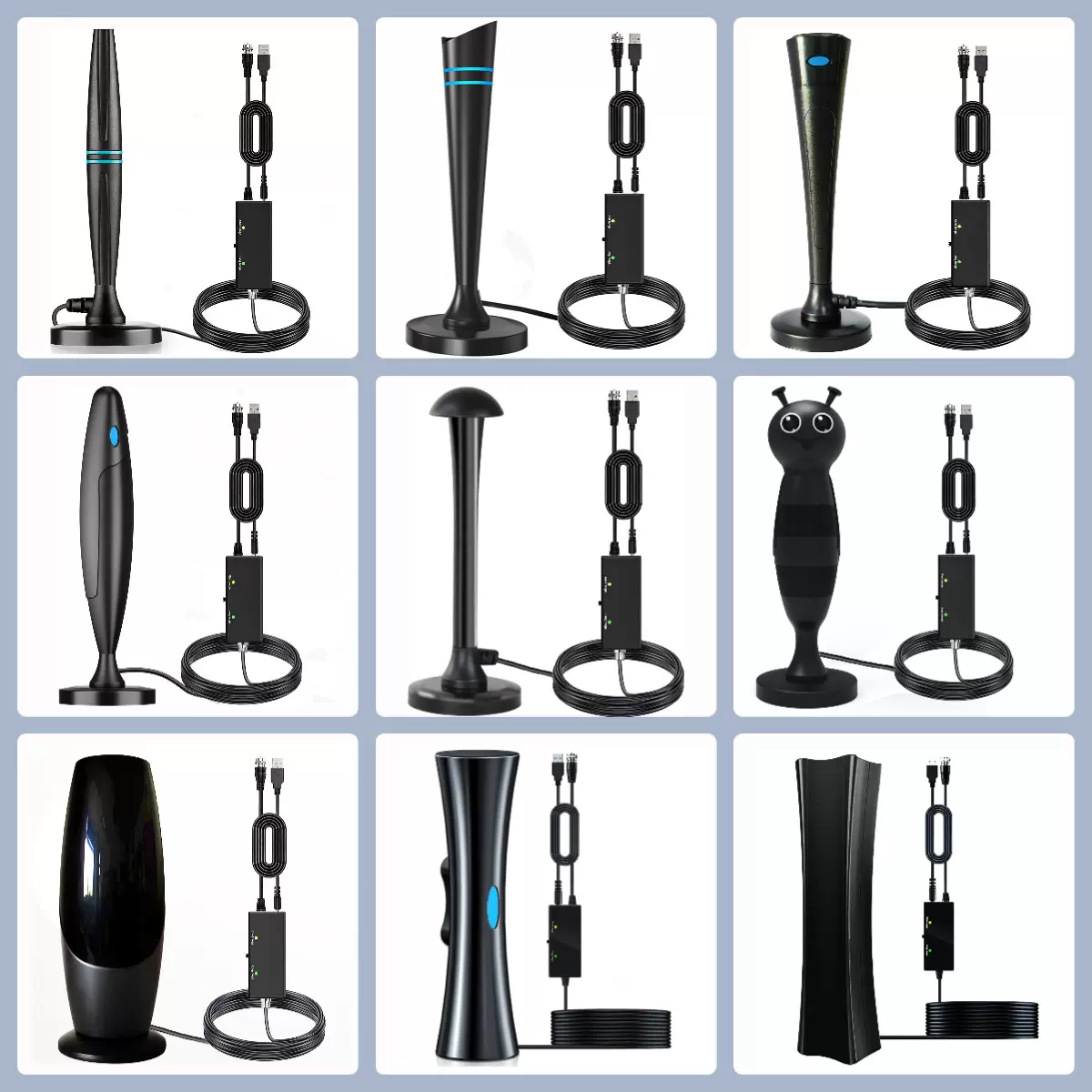 亚马逊私模新款室内外电视天线HDTV天线DVB-T2高清数字电视天线