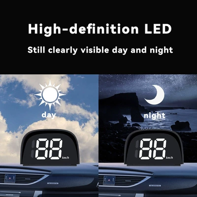 Vehicle HUD: Beidou Satellite Speedometer Kmh/Mph