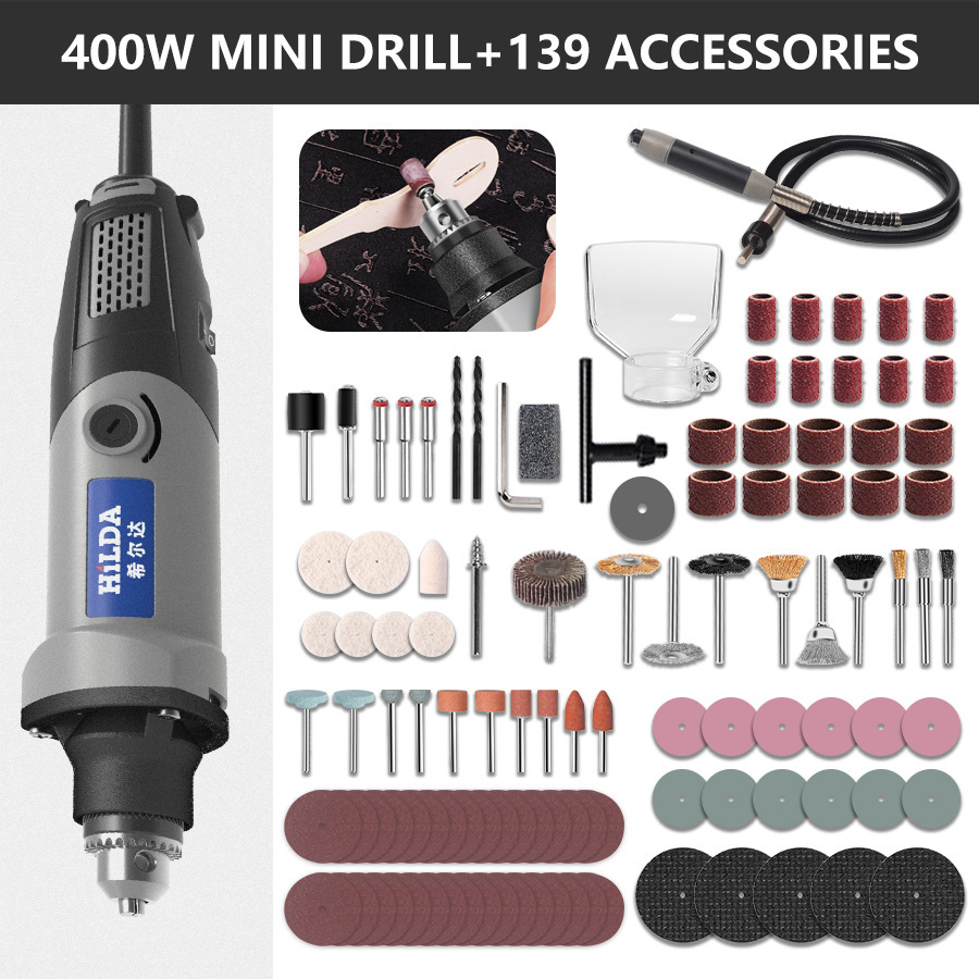Amoladora Recta Eléctrica 6mm con Mandril 505 Velocidad Regulable para Tallado image 8