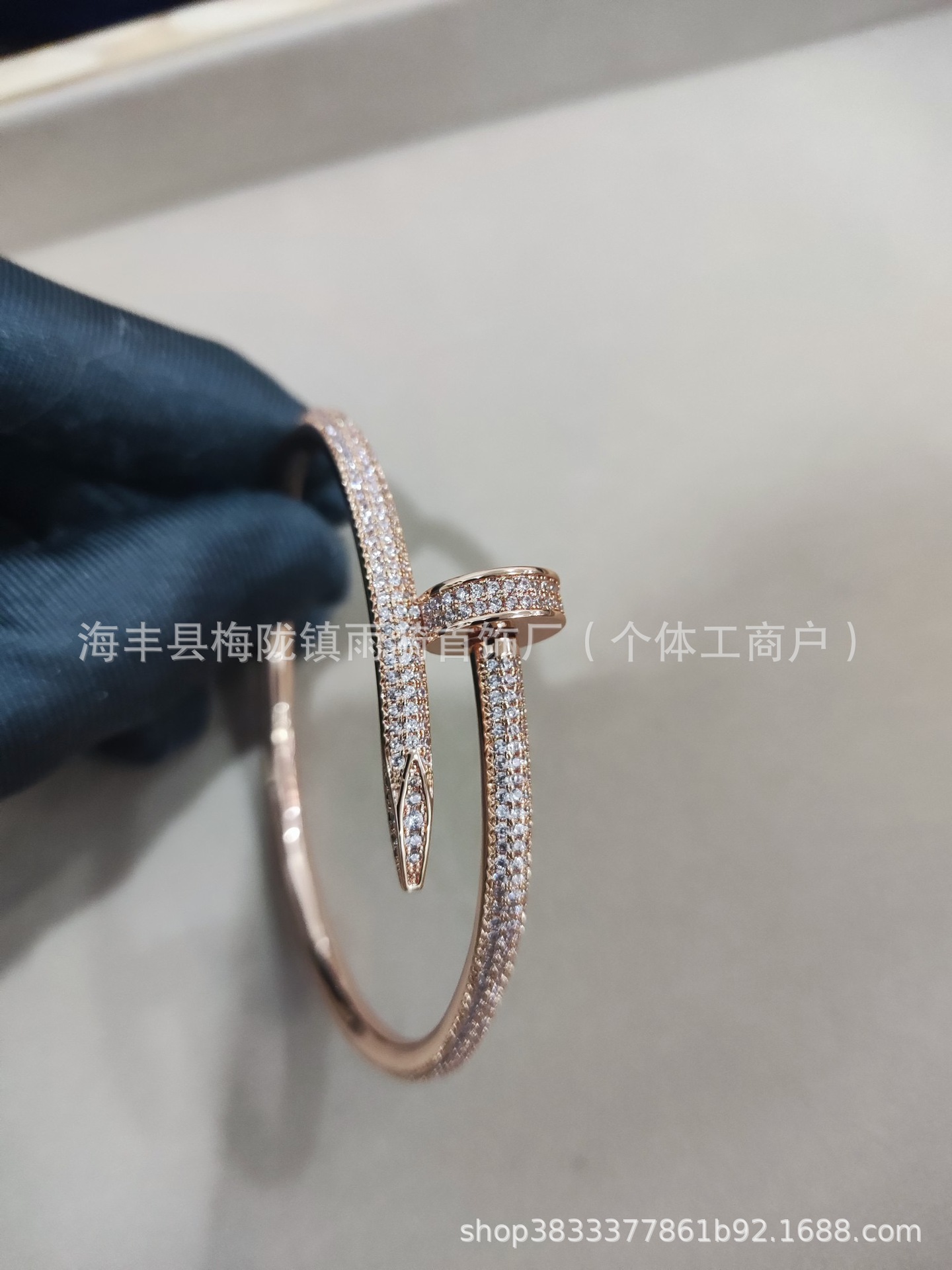 Golden, pink gold, diamond encrusted