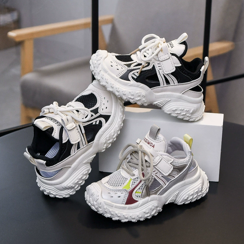 Сандалии для девочек 2025 новый летний баотоу Детская легкая сетчатая обувь дышащая обувь для мальчиков с мягкой подошвной спортивной рамой