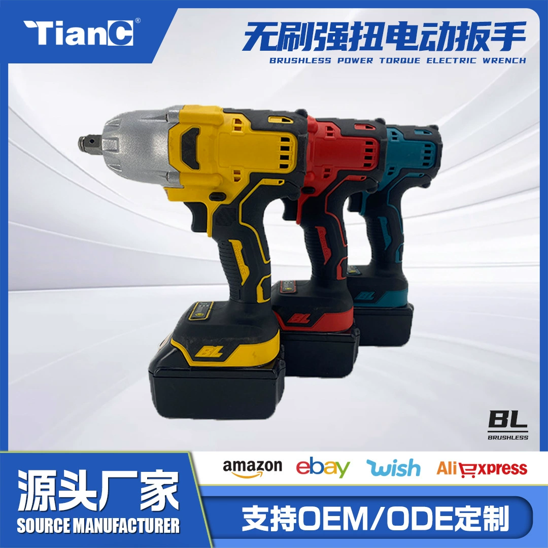 Бесщеточный Воздушный пистолет с большим крутящим моментом, мощный Электрический гаечный ключ для тяжелых условий эксплуатации, ремонт автомобилей, мощный ударный гайковерт оптом
