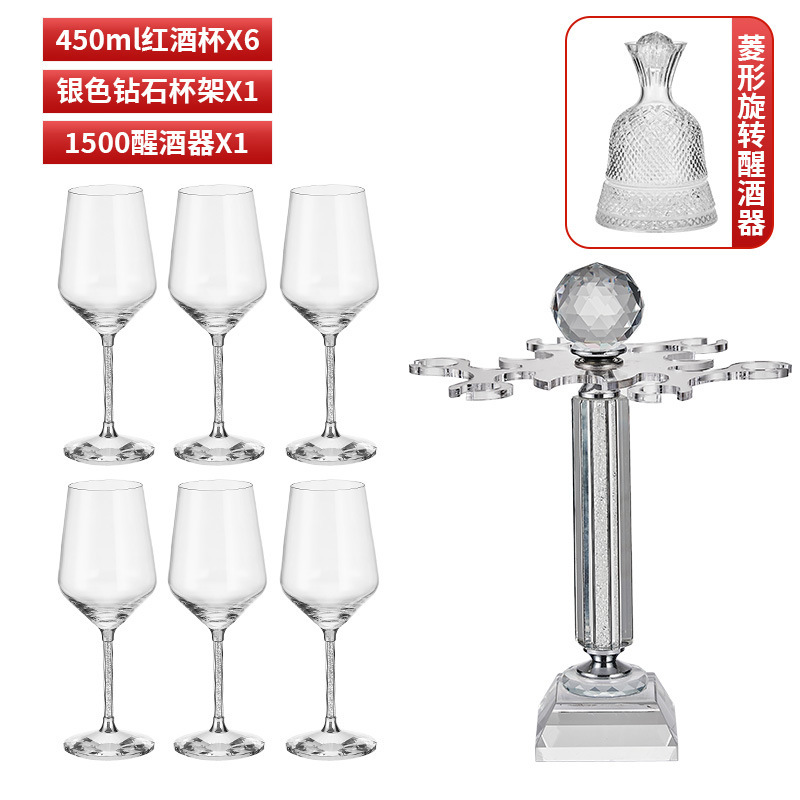 Wineglass, glass holder, wine decanter, 450 ml