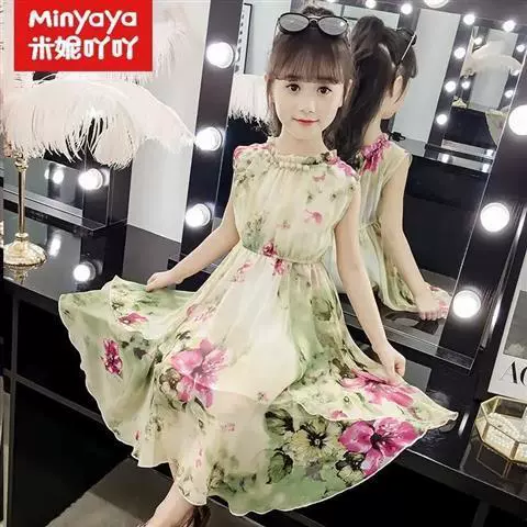 2025 Новая детская одежда Летние платья для девочек 4 платья 5 Дети 6 Маленькие девочки 7-8-9 лет юбка Принцесса Фея юбка