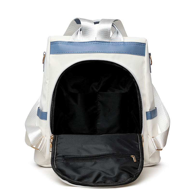 Mochila antirrobo para mujer 2024 nueva moda color de contraste mochila de gran capacidad ocio todo fósforo moda para mujer bolso al por mayor