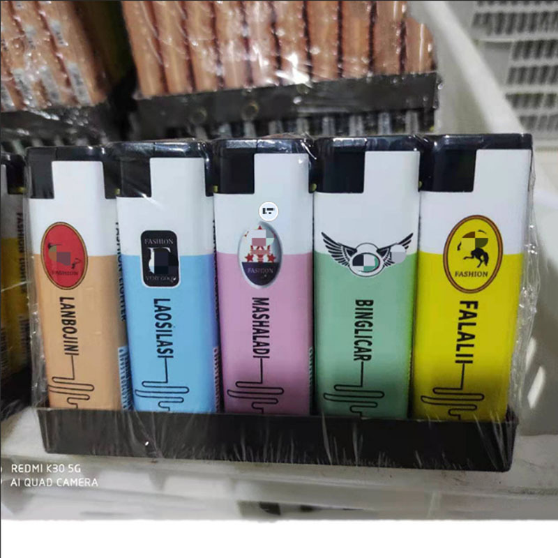 Household 50 Personalized Creative Digital Lighters Disposable Wholesale Store Supermarket Windproof Lighters Inflatable