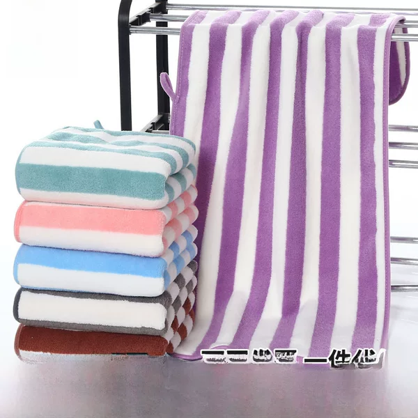 Warp knitted colored coral fleece towel absorbent face towel 3575 barbershop gift towel bath towel suit wholesale