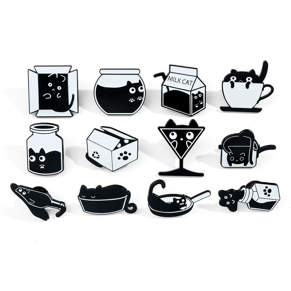 Cartoon creative brooch, ink, badge, accessory
