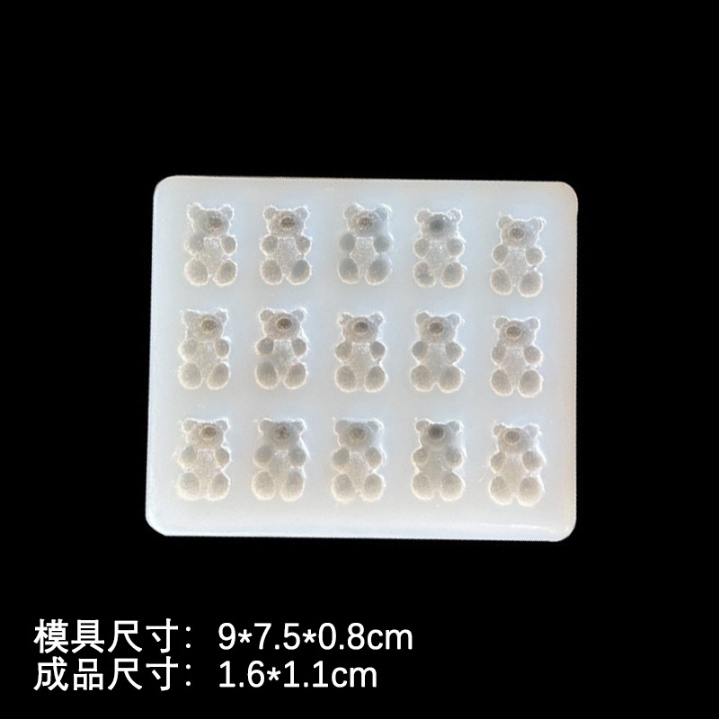 Hecho a mano epoxi azúcar molde de uñas oso amor gato garra azúcar alimentos y jugar arcilla aromaterapia vela molde de silicona