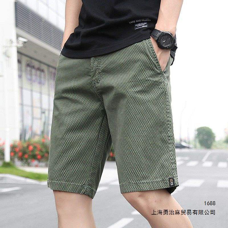 Trendy casual men's shorts, summer 2026 new model, pure cotton men's shorts for outdoor wear, straight-leg beach mid-length pants Trendy casual men's shorts, summer 2026 new model, pure cotton men's shorts for outdoor wear, straight-leg beach mid-length pants