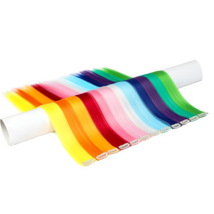 Wig Women's Highlight Dye Hanging Ear Dye Clip Type Seamless Hair Extender Color Hair Dye Fashion Color Simulation High Temperature Silk
