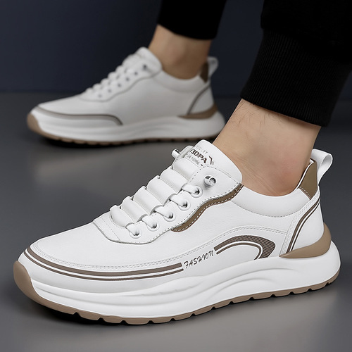 Skate shoes men's new style students small white shoes casual leather men's shoes wholesale men's sneakers