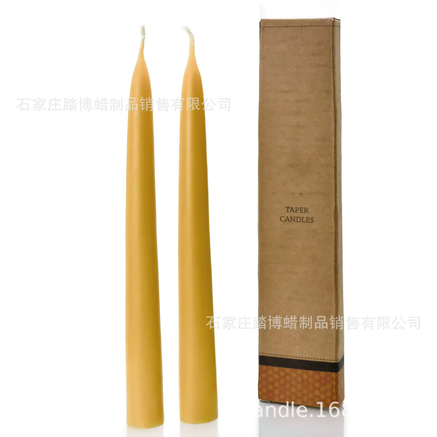 原色2只装蜂蜡杆蜡8寸10寸12寸蜂蜡蜡烛餐厅家庭酒店装饰蜡烛