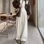 山本宽松拖地高腰阔腿裤