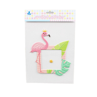 [Customized by manufacturer] flamingo switch sticker 3D wall socket sticker creative cartoon switch cover