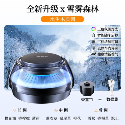 2026 Car Fragrance Diffuser, Car Perfume Aromatherapy - snowy-forestyw006-auto-startstop-6-color-ambient-lighting
