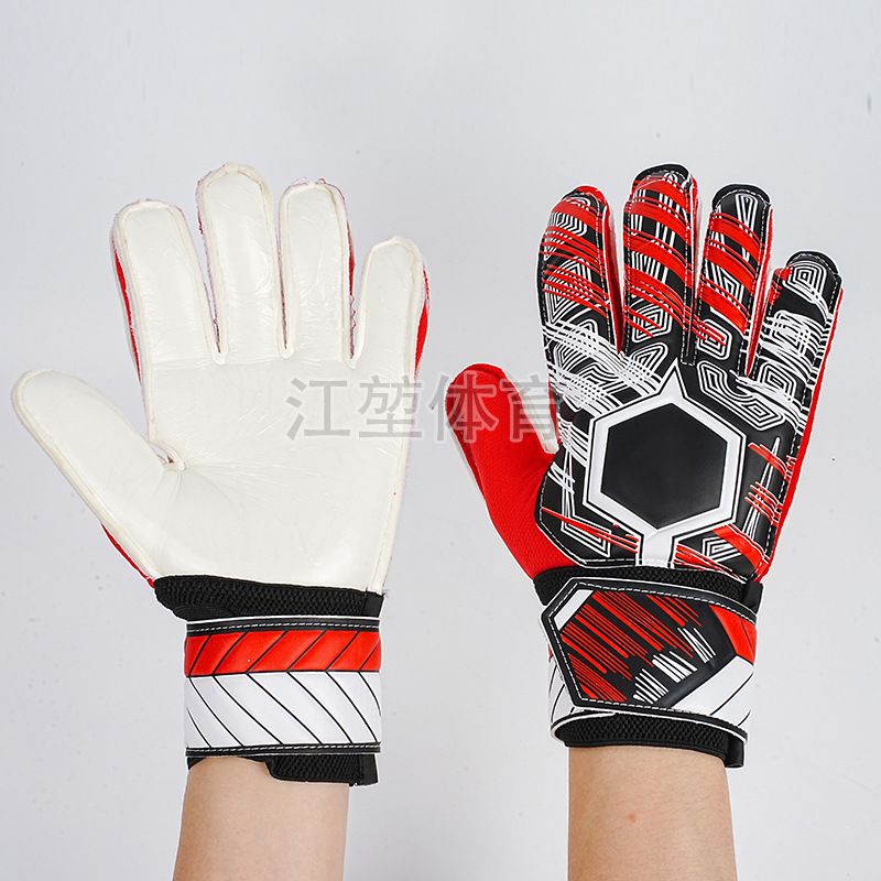 Football goalkeeper, gloves, professional fingers protection for adults, non-slip equipment