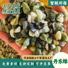 丹东绿石子现货庭院铺路园林铺面装饰用鹅卵石砾石水磨石绿色石子
